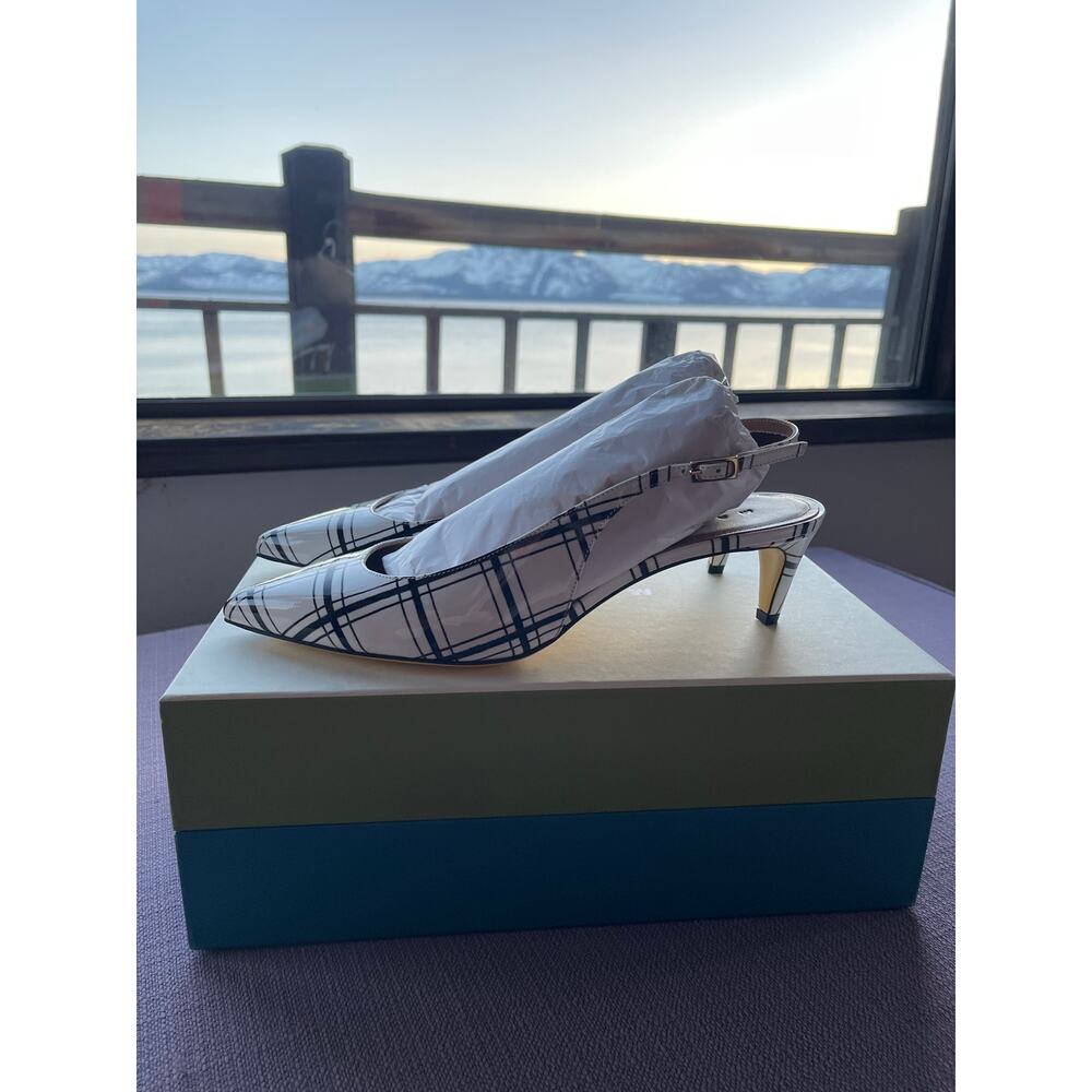 Marni Rhythm Slingback in White and Black, NWT size 40.5 RUNWAY